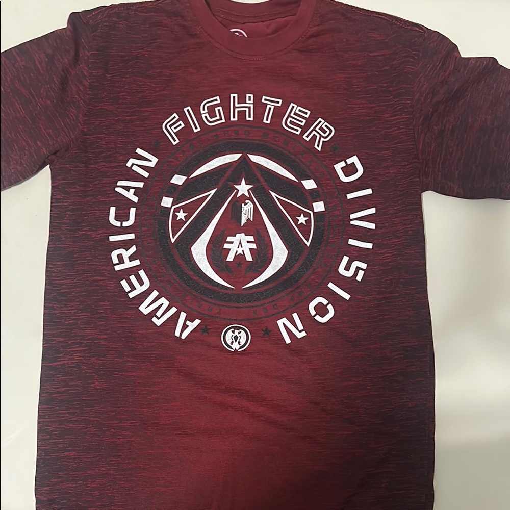 American Fighter Red Short Sleeve Tee Fighter Division